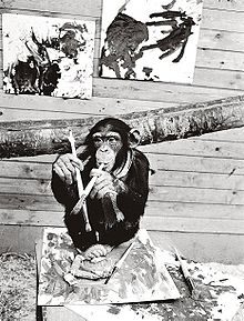 Lo scimpanzé artista